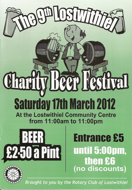 9th (2012) Lostwithiel Charity Beer Festival Programme